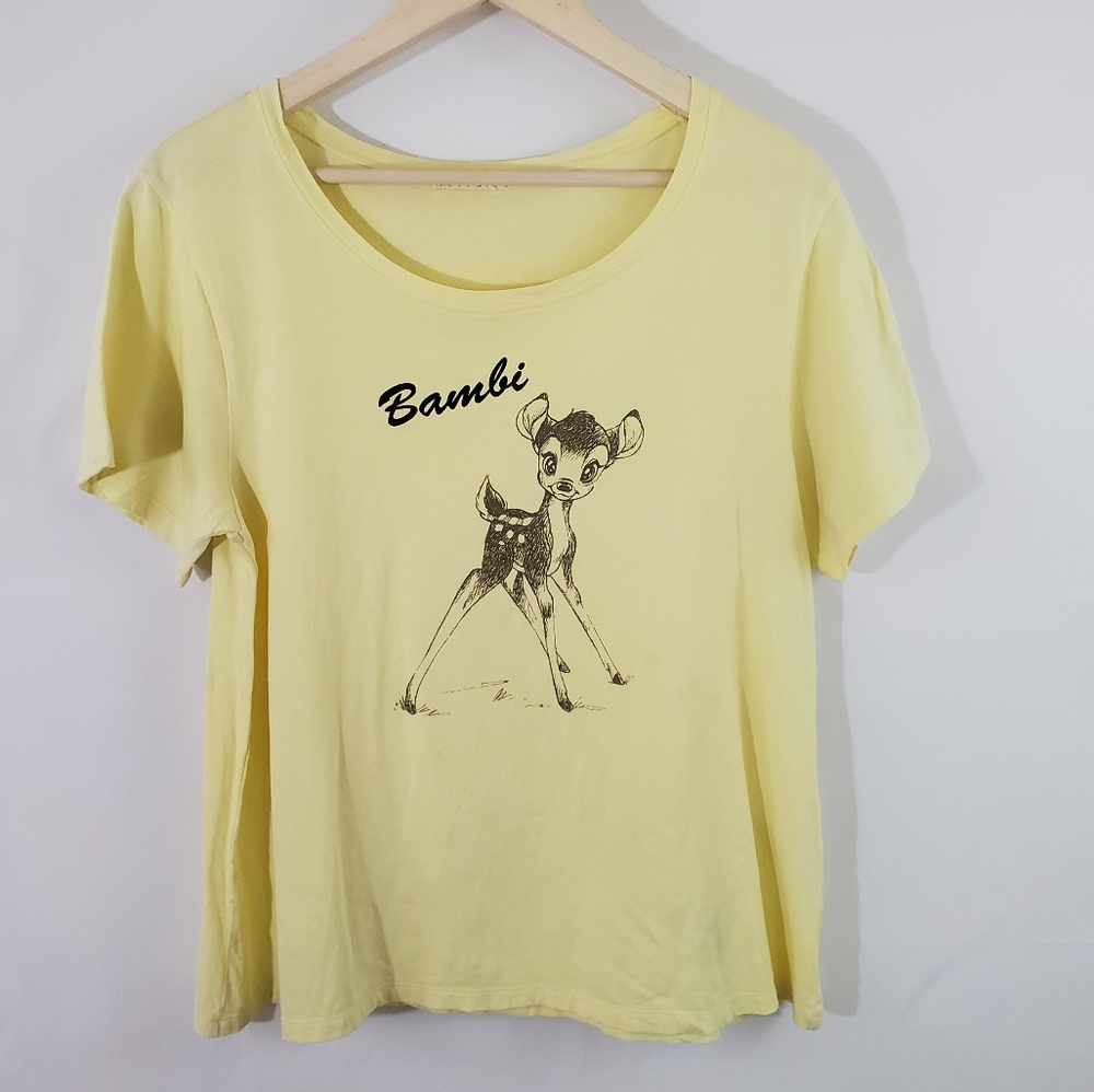 Disney Yellow Bambi Short Sleeve Tee